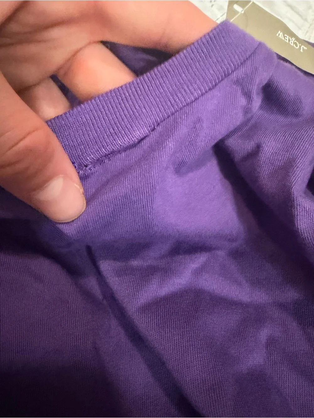 J. Crew tear seam